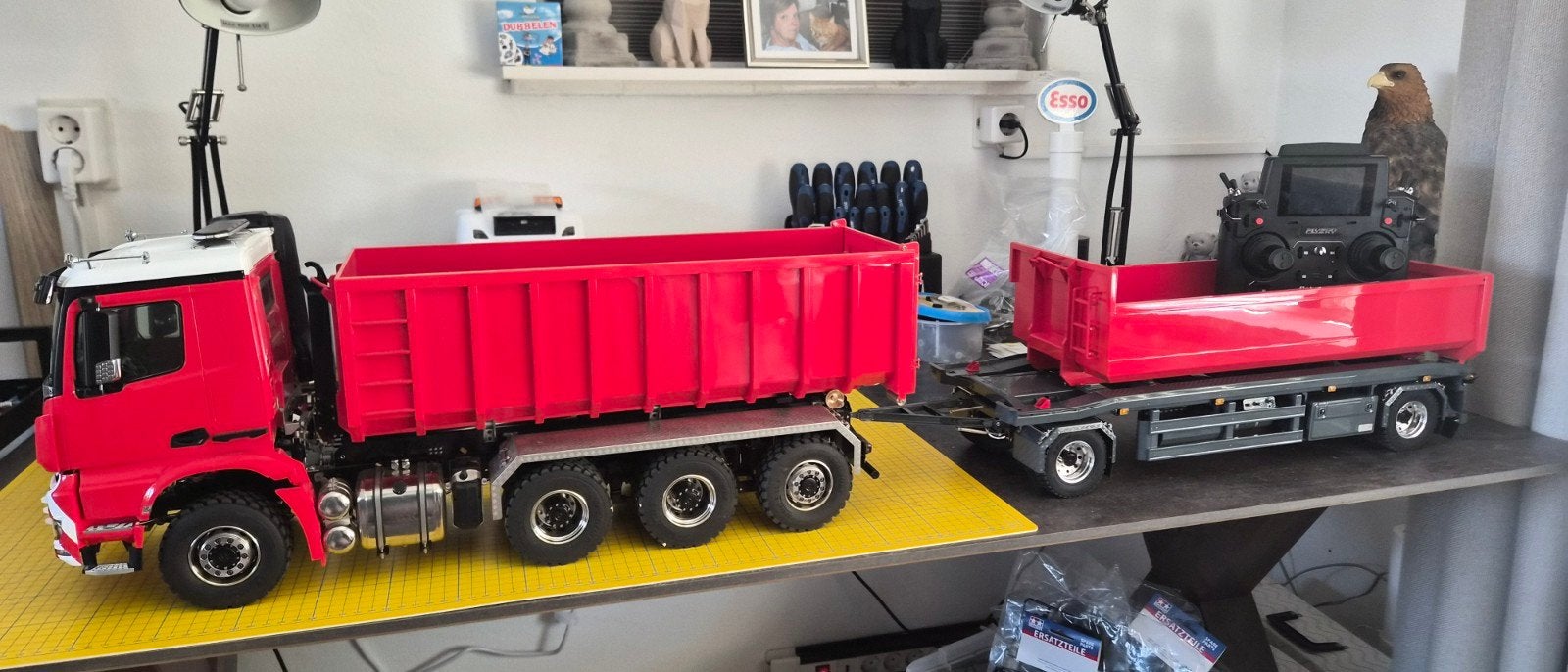 Mercedes arocs 8x8 mer trailer en extra bak rtr, Groter dan 1:32, Zo goed als nieuw, Truck, Ophalen