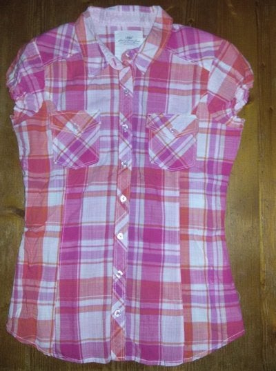Roze geruite blouse maat 158 z.g.a.n. a, Meisje, H&M, Overhemd of Blouse, Ophalen of Verzenden