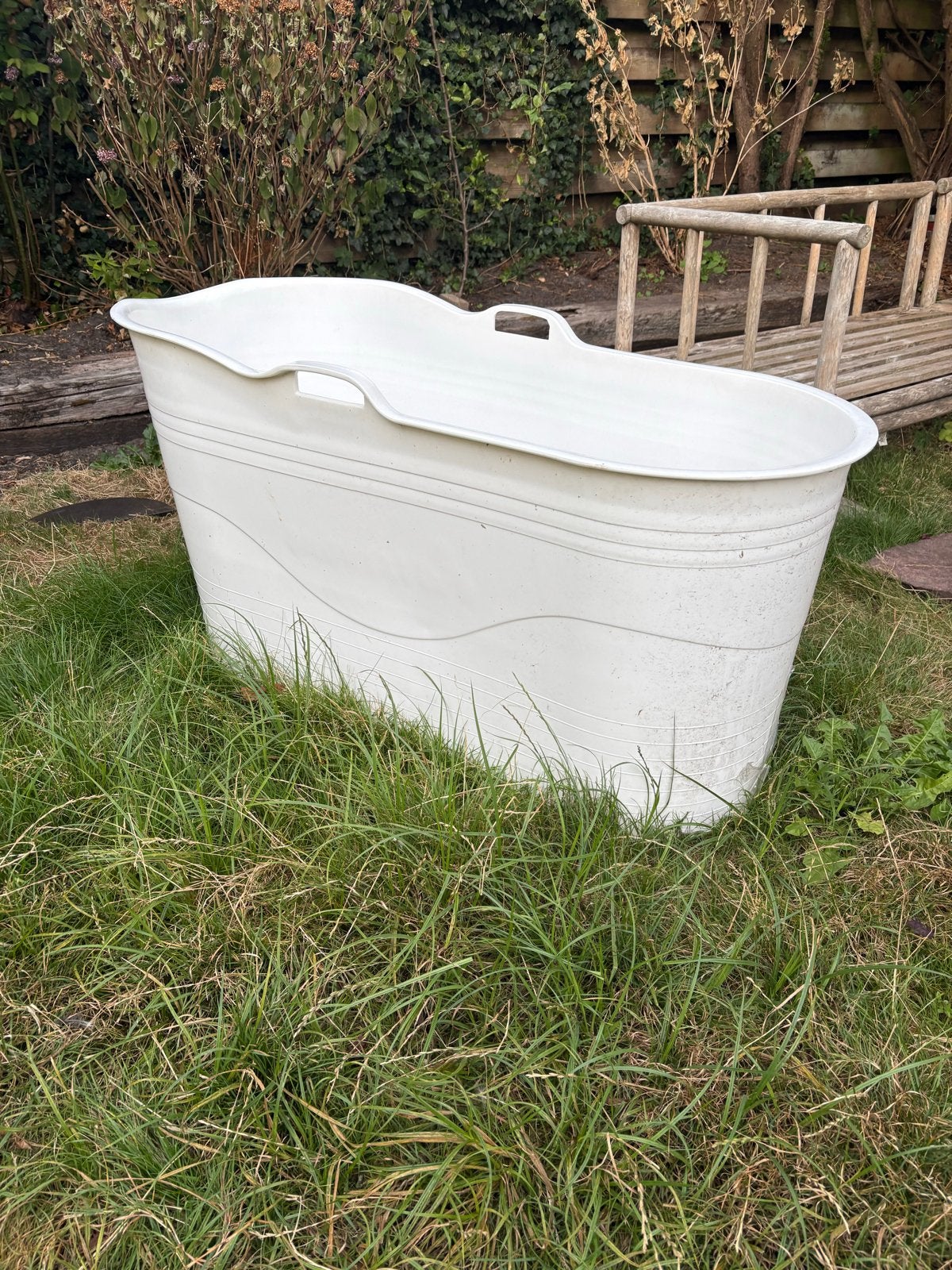 Grote plastic badkuip badje - 299 liter - Wit, Ophalen, Gebruikt, Badje, Overige merken