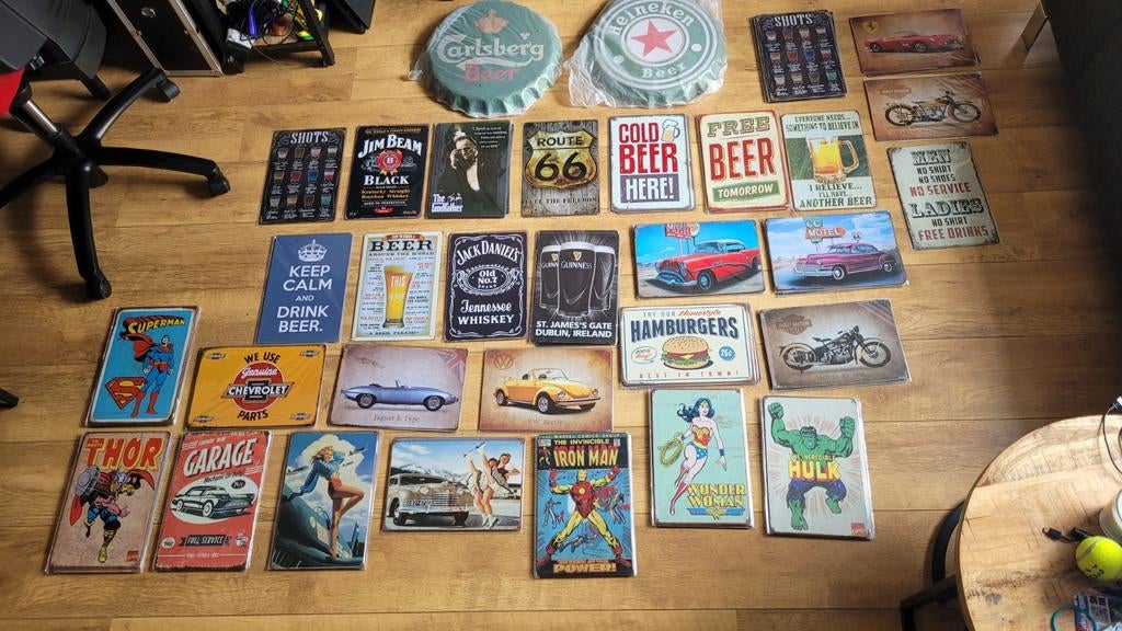 Metalen kroeg/bar/mancave bordjes, 8 euro pst, Ophalen of Verzenden, Nieuw