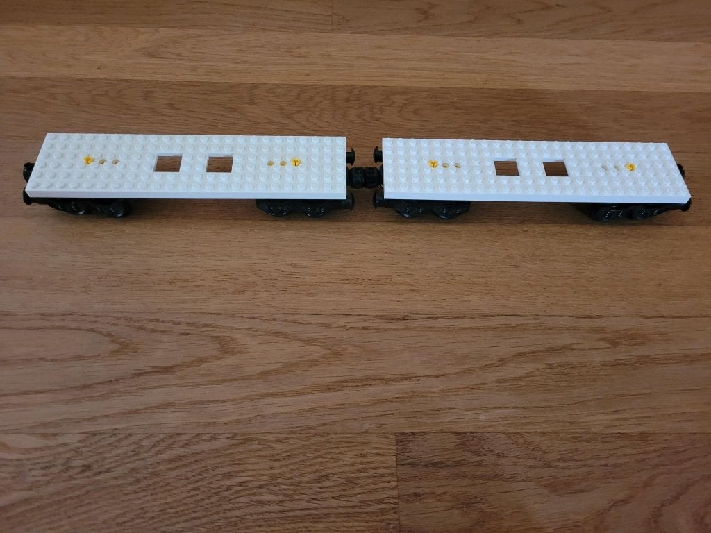 Partij T72=2x Lego trein wagons 6x24