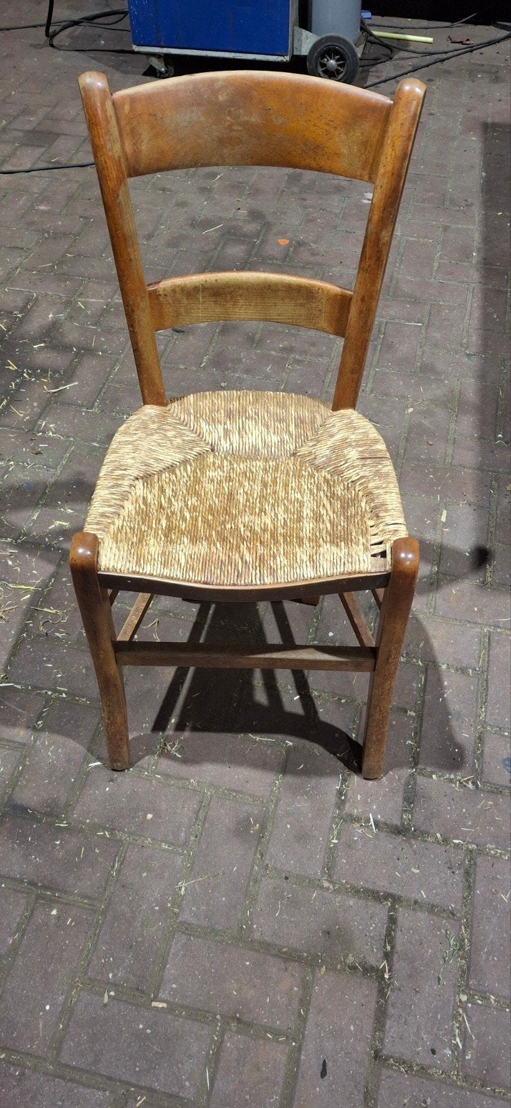 6 rieten stoelen - Gebruikt, Gebruikt, Bruin, Vijf, Zes of meer stoelen, Hout