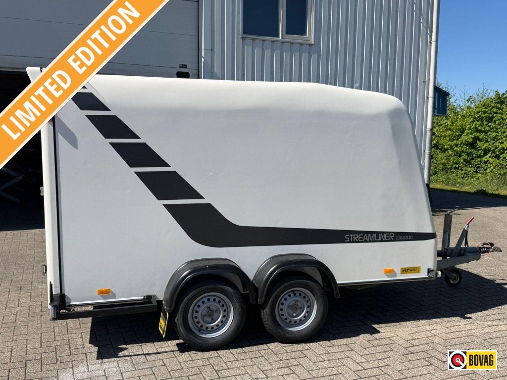 WESTHOFF VOL POLYESTER GESLOTEN DUBBEL-AS STREAMLINER, Auto diversen, Aanhangers en Bagagewagens, Gebruikt