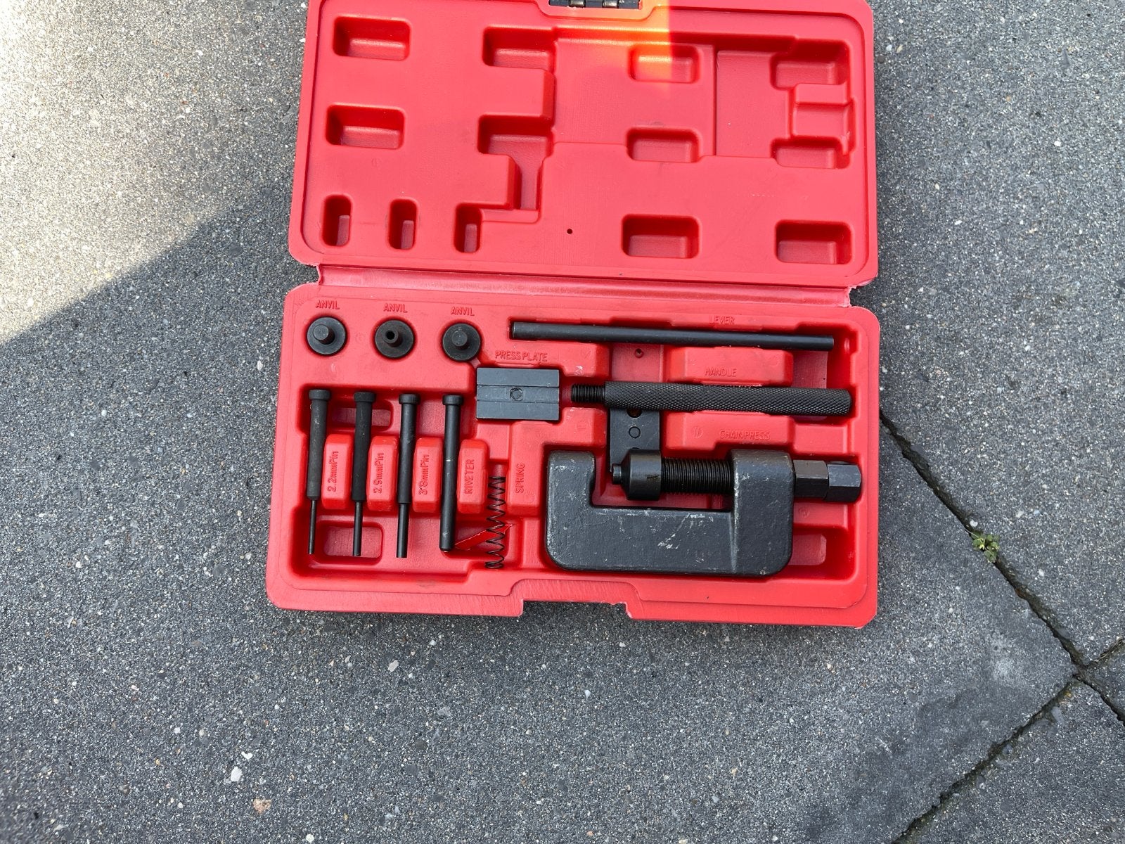 Kettingpons set voor motorfietsen en fietsen, Ophalen of Verzenden, Gebruikt, Gereedschapsset, Overige merken