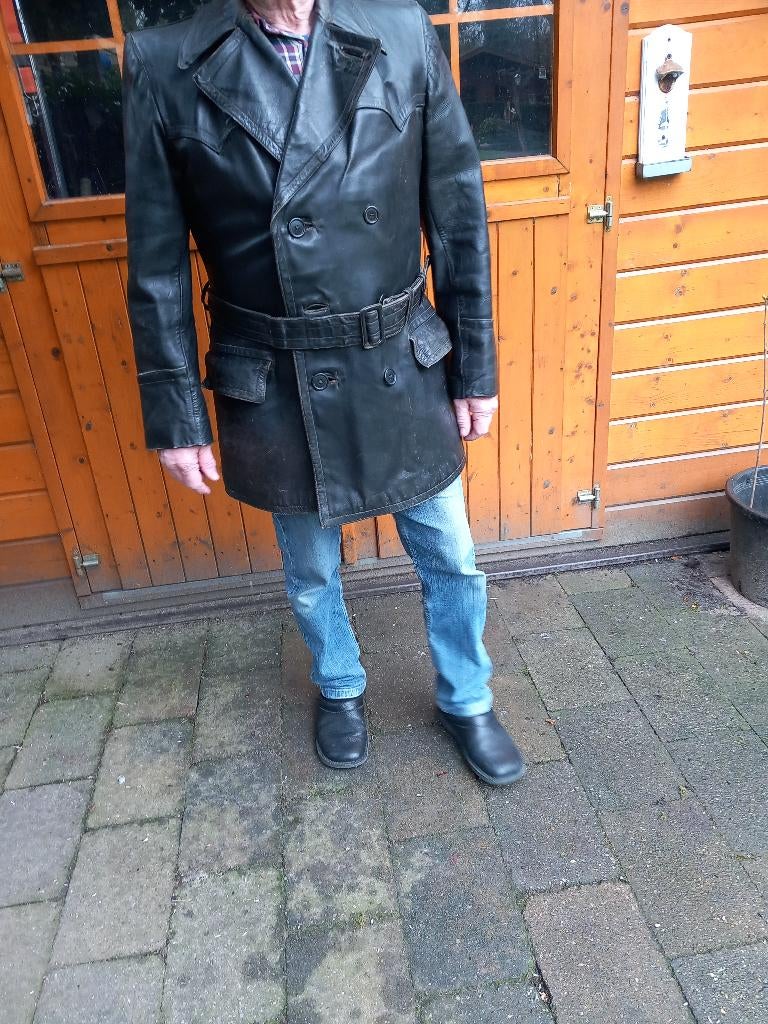 leren jas vintage, Kleding | Dames, Jassen | Winter, Bruin, Maat 42/44 (L), Ophalen of Verzenden, Onbekend