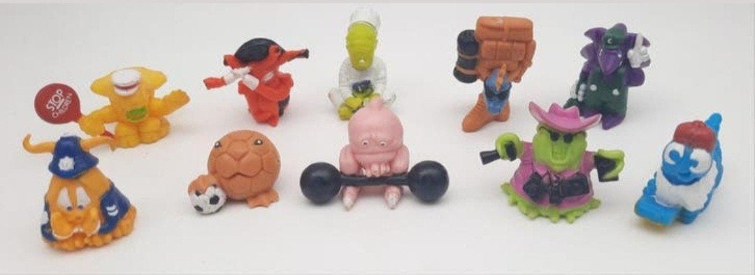 P.E.T. Aliens figuurtjes 10 verschillende, Ophalen of Verzenden, Zo goed als nieuw