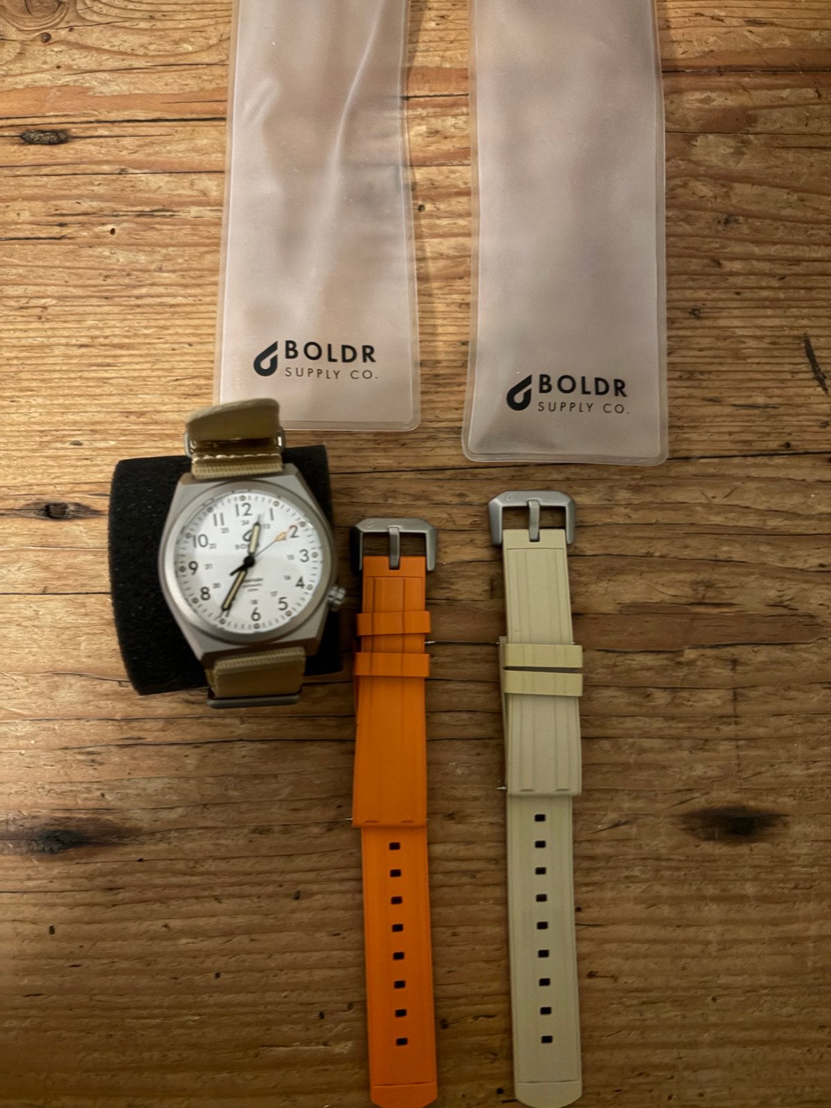 Boldr Supply Co. Polshorloge met extra bandjes, Sieraden, Tassen en Uiterlijk, Overige merken, Staal, Polshorloge, Overige materialen