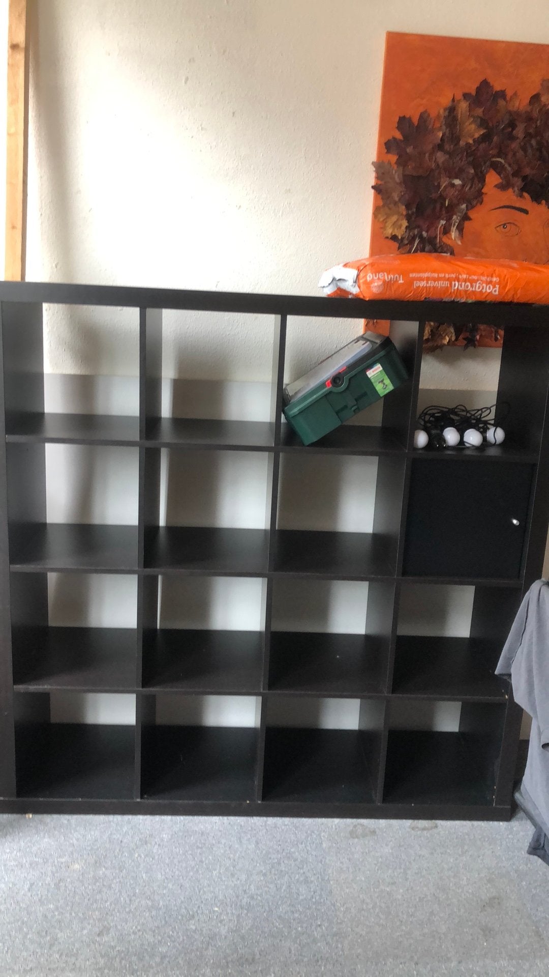 Ikea kast Kallax zwart, Ophalen, 50 tot 100 cm, Zo goed als nieuw, Minder dan 100 cm