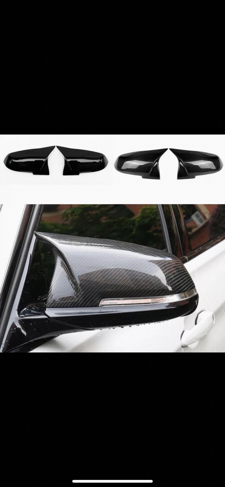 BMW M Performance, M3 spiegelkappen in zwart of carbon., Ophalen of Verzenden, Nieuw, BMW