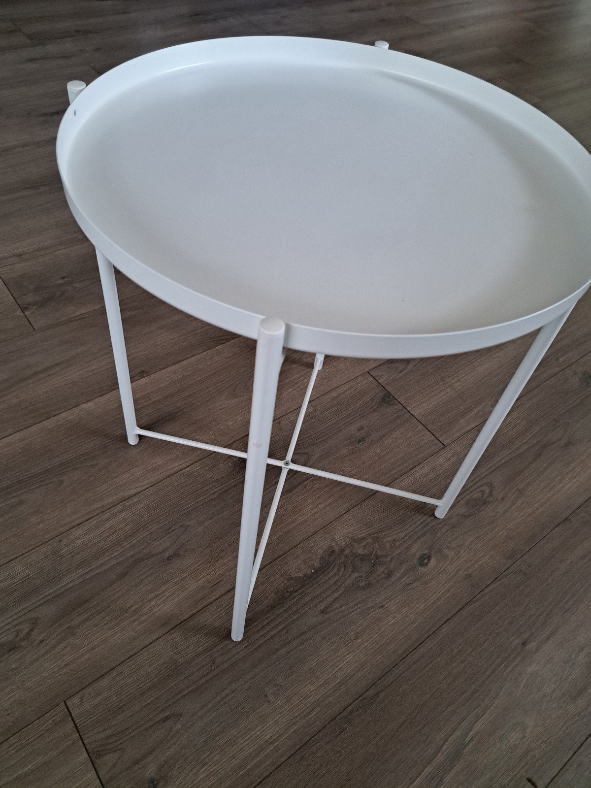 Ikea bijzettafel metaal, wit, Huis en Inrichting, Tafels | Bijzettafels, Ophalen