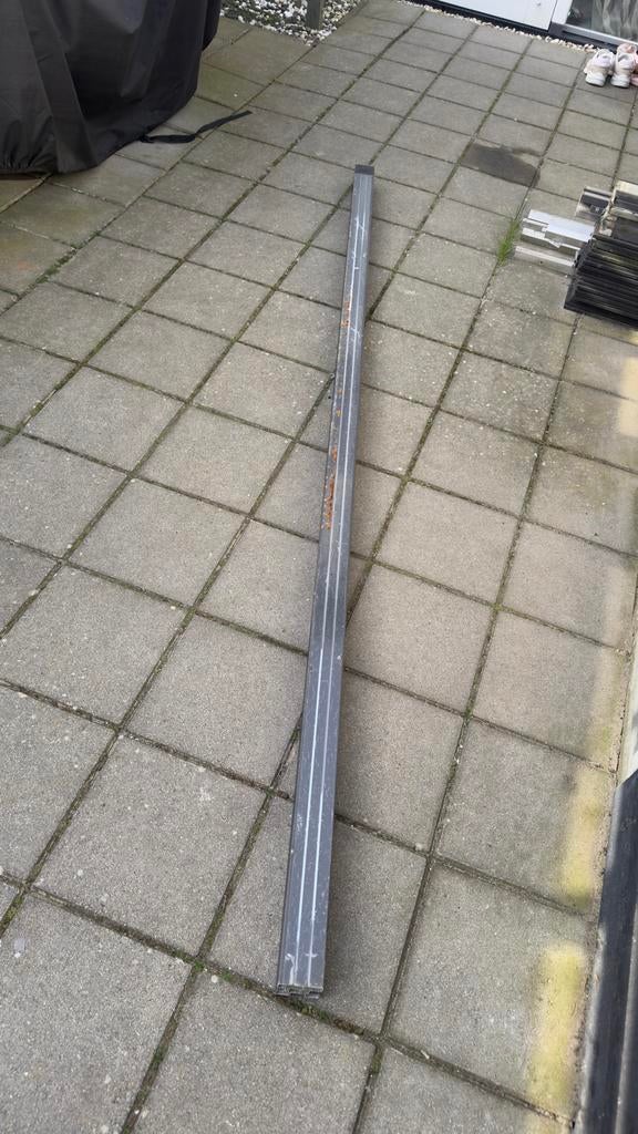 Aluminium Sleufpaal 7x7 cm antraciet - 270 cm, Tuin en Terras, Palen, Balken en Planken, Ophalen, Nieuw, 250 cm of meer, Palen