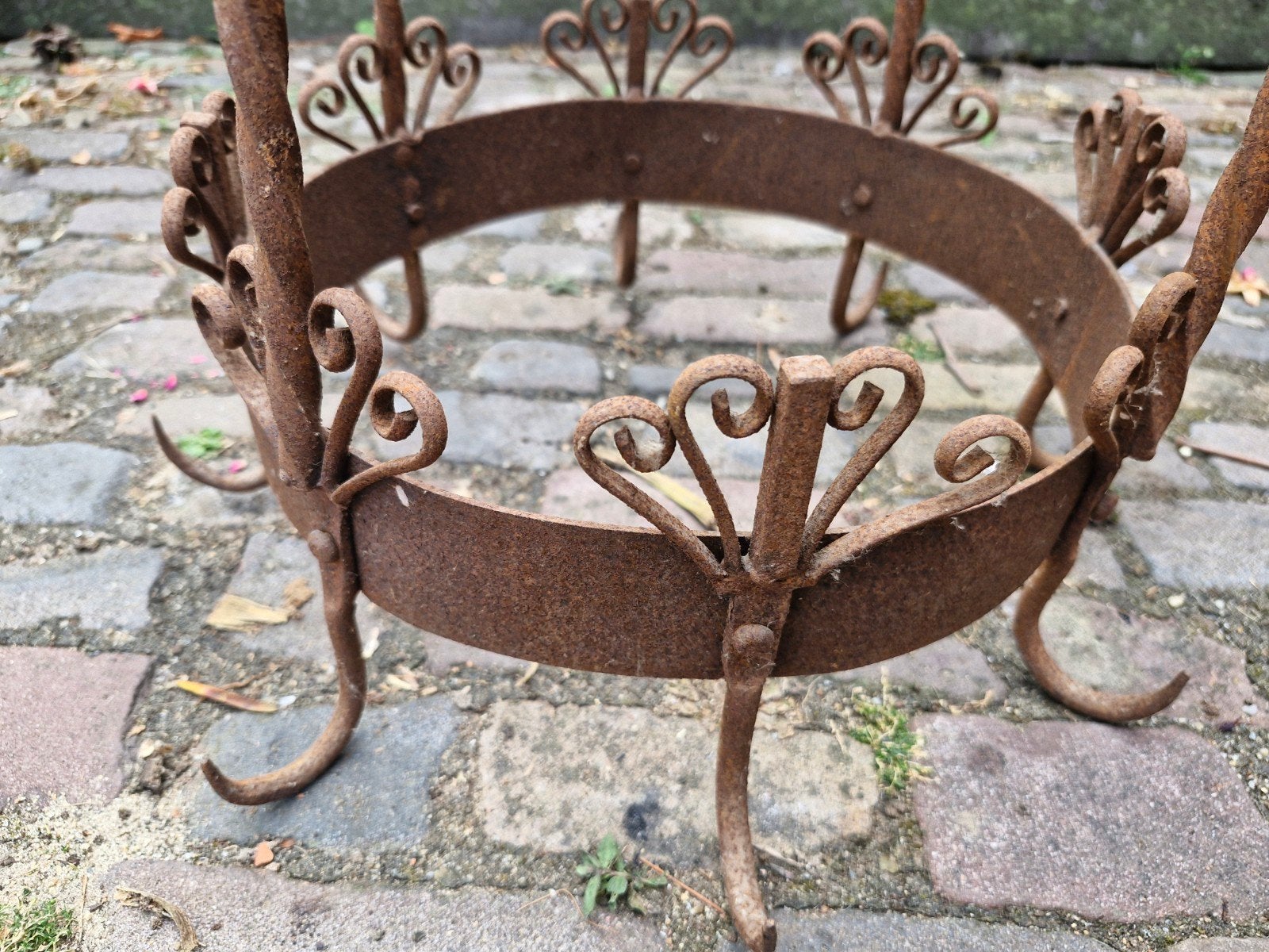 Antieke wildkroon van smeedijzer, Antiek en Kunst, Ophalen