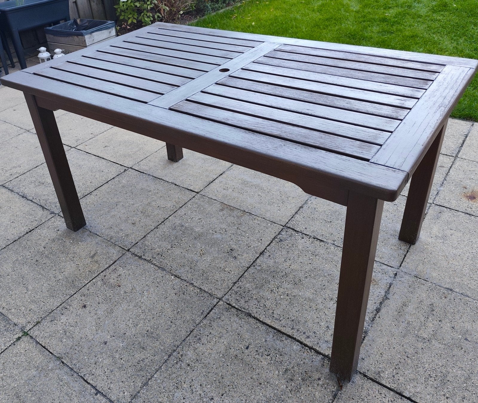 Hard houten tuintafel, Tuin en Terras, Ophalen, Gebruikt, Rechthoekig, Hout