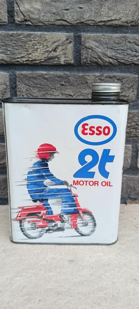 ESSO 2 takt olie blik, Ophalen of Verzenden, Gebruikt, Overige