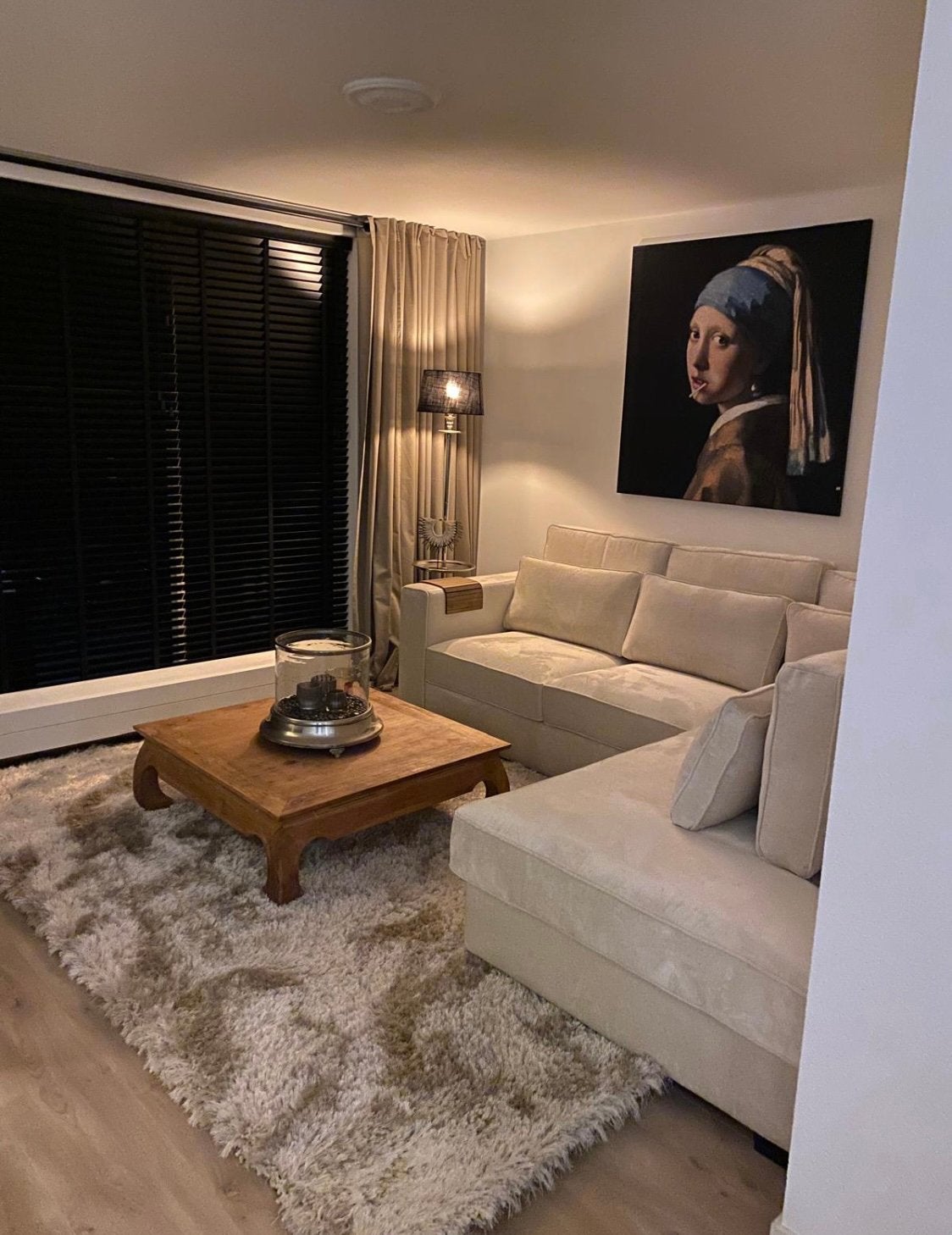 Teak houten opium tafel 100x100cm, Huis en Inrichting, Tafels | Salontafels, Ophalen, Gebruikt, 100 tot 150 cm, 50 tot 100 cm