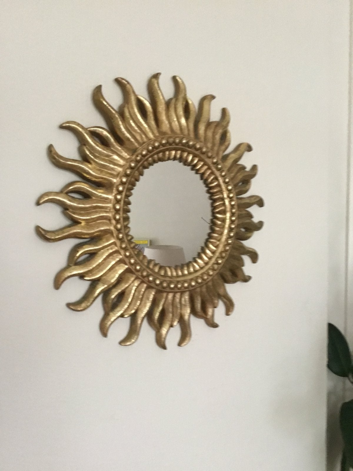 Zonne spiegel. Doorsnede 38 cm, Minder dan 50 cm, Rond, Ophalen of Verzenden, Zo goed als nieuw