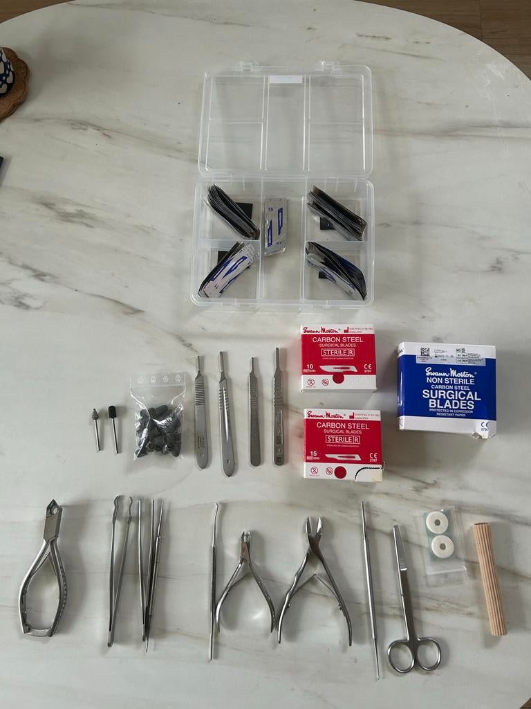 Diverse medische/pedicure instrumenten en accessoires, Voetverzorging