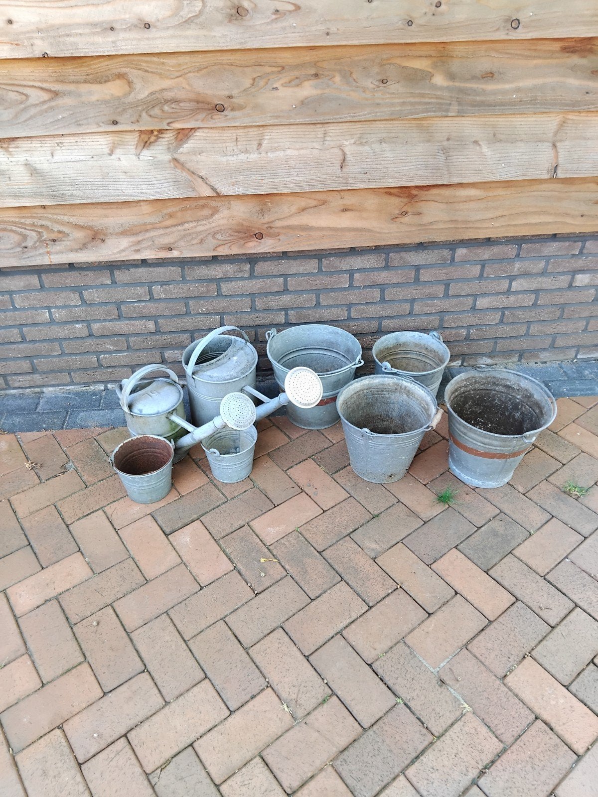 Zinken emmers en gieters, Ophalen, Kunststof