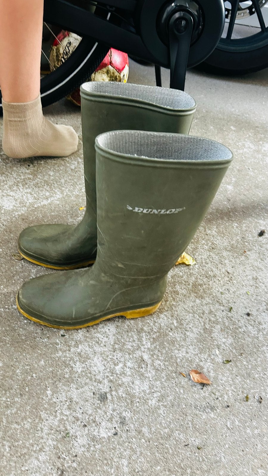 Dunlop regenlaarzen maat 34, Ophalen, Regenlaarzen, Gedragen, Groen