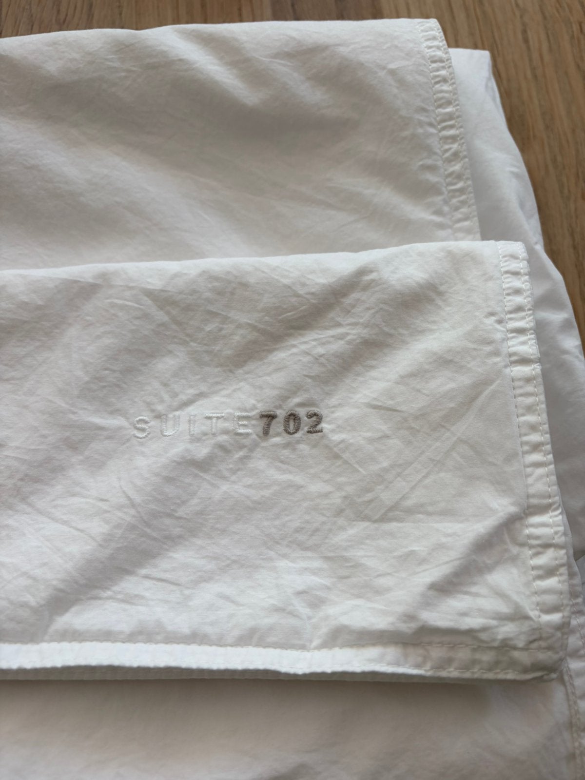 Suite 702 2x1 persoons dekbedhoes wit percale katoen, Knoopsluiting, Eenpersoons, Wit, Dekbedovertrek