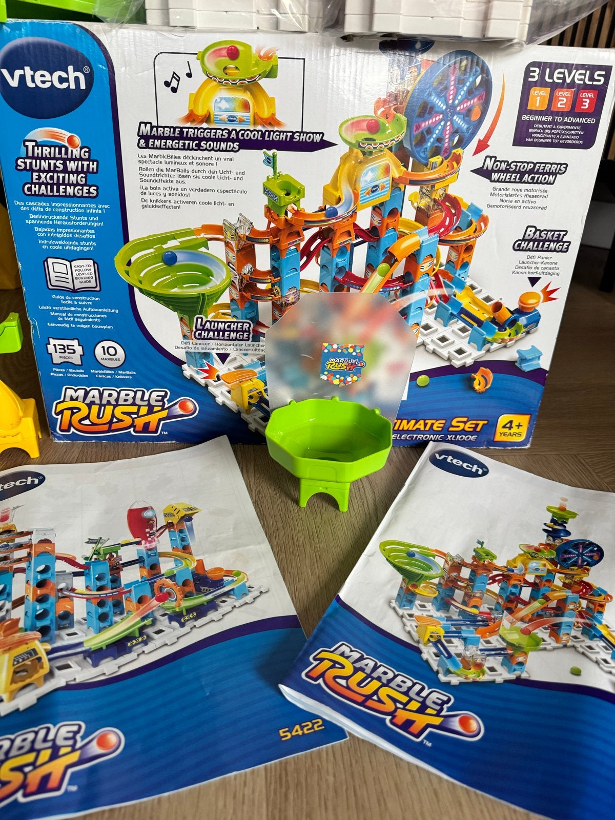 VTech Marble Rush Ultimate Set 5422 5423  knikkerbaan, Ophalen of Verzenden, Zo goed als nieuw, Bouwen, Met licht