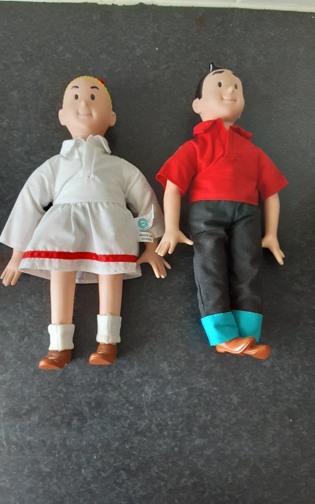 SUSKE & WHISKE poppen, Ophalen of Verzenden, Suske en Wiske, Zo goed als nieuw, Beeldje of Figuurtje