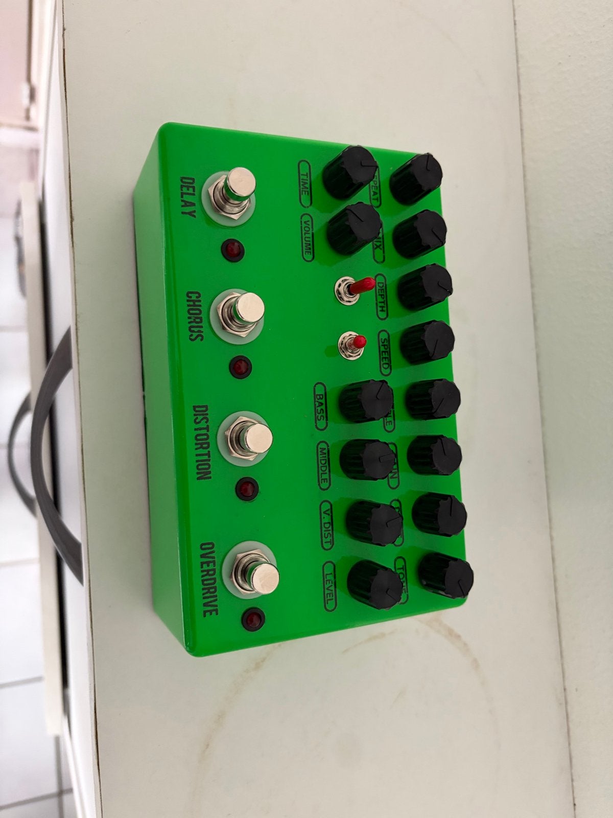 Jery Pedals Multi-effect: Delay, Chorus, Overdrive, Distorti, Ophalen of Verzenden, Zo goed als nieuw, Delay of Echo