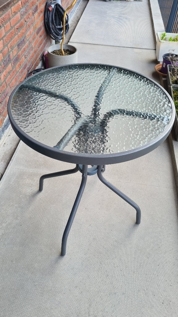 JYSK ronde tuintafel Ø60cm, Ophalen, Gebruikt, Rond, Metaal