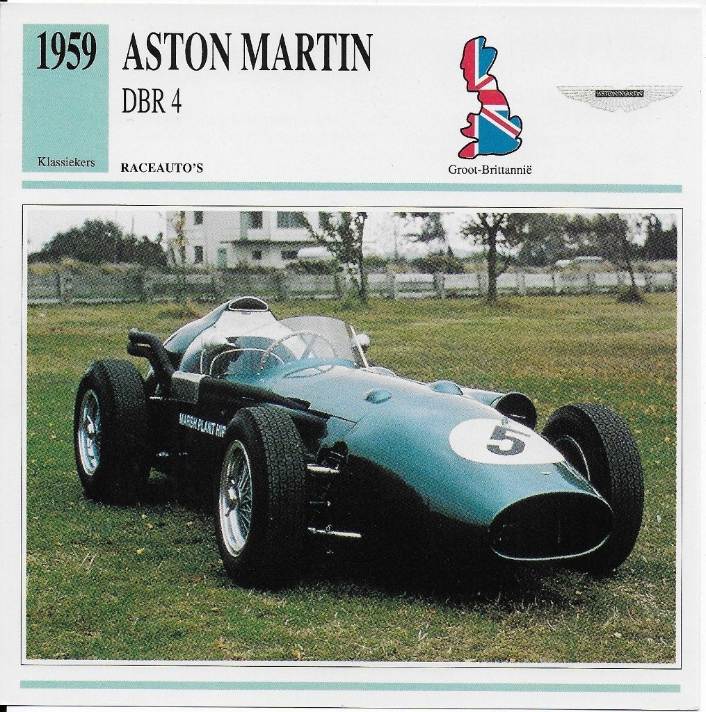 Ma805 autokaart aston martin dbr 4 -, Ophalen of Verzenden, Zo goed als nieuw, Auto's