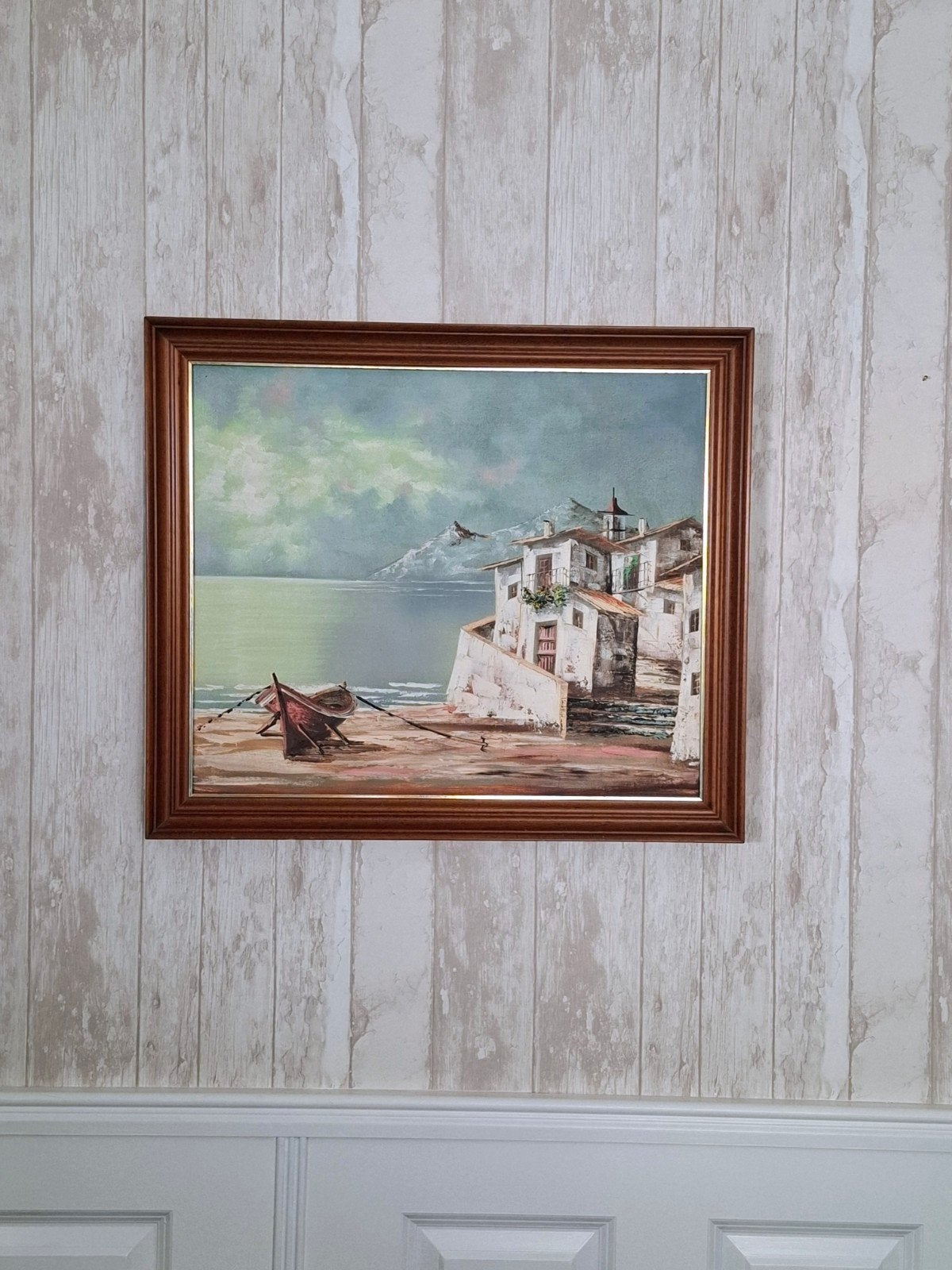 Olieverf Schilderij - Mediterraan Thema met Lijst, Ophalen