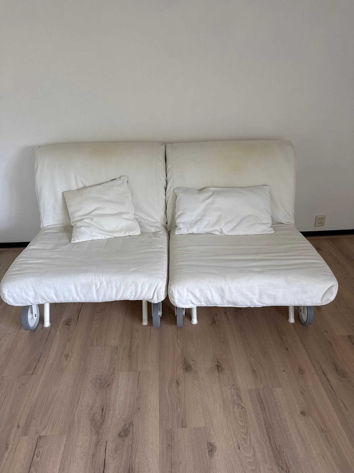 IKEA PS slaapfauteuil, wit, 2 stuks, Ophalen, Gebruikt, Eenpersoons, Wit