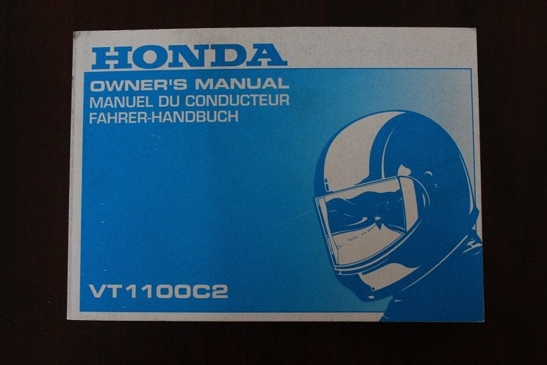 Honda VT1100C2 1996 motorcycle owner's manual VT 1100 C2, Motoren, Handleidingen en Instructieboekjes, Ophalen of Verzenden, Honda