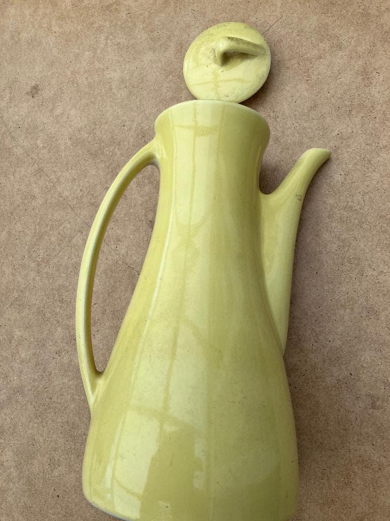 Leuke slanke vintage retro pastel koffiekan, Verzenden, Overige typen