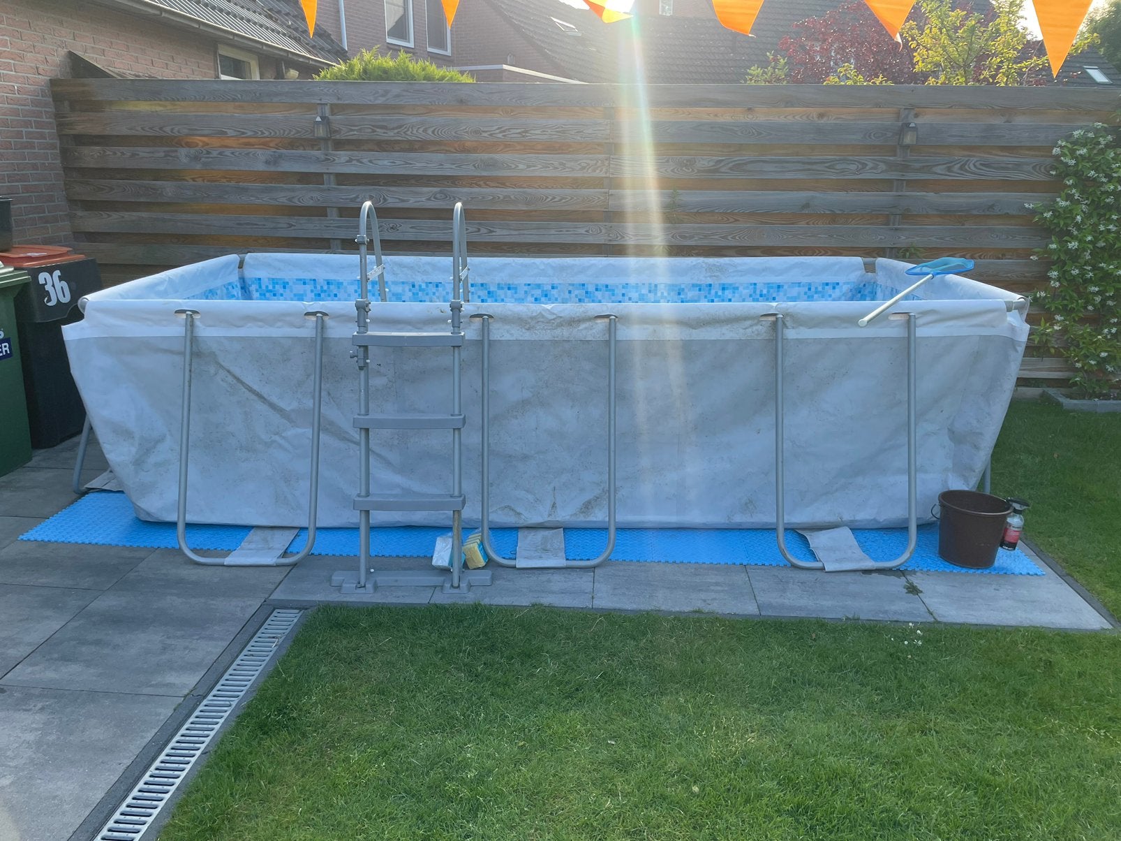 Zwembad 4x2 meter GRATIS, Tuin en Terras, Zwembaden, Ophalen, Gebruikt, 200 tot 300 cm, 80 tot 120 cm