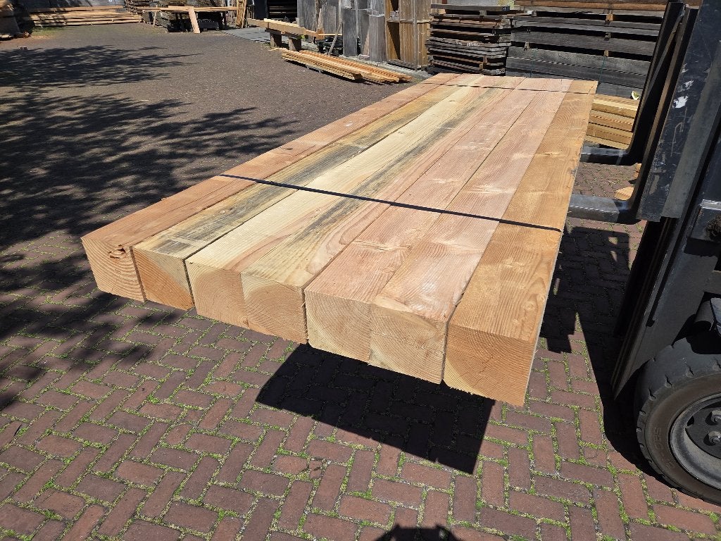 7 Douglas palen 15x15 cm fijnbezaagd / 3.00 m lang nr: TB19, Ophalen, Nieuw, 250 cm of meer, Palen