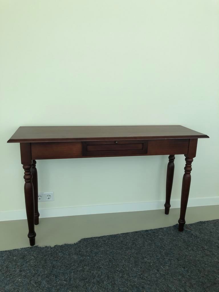 Mooie mahoniehouten sidetable met lade - 80x110 cm, Gebruikt, 100 tot 150 cm, 75 cm of meer, Ophalen of Verzenden