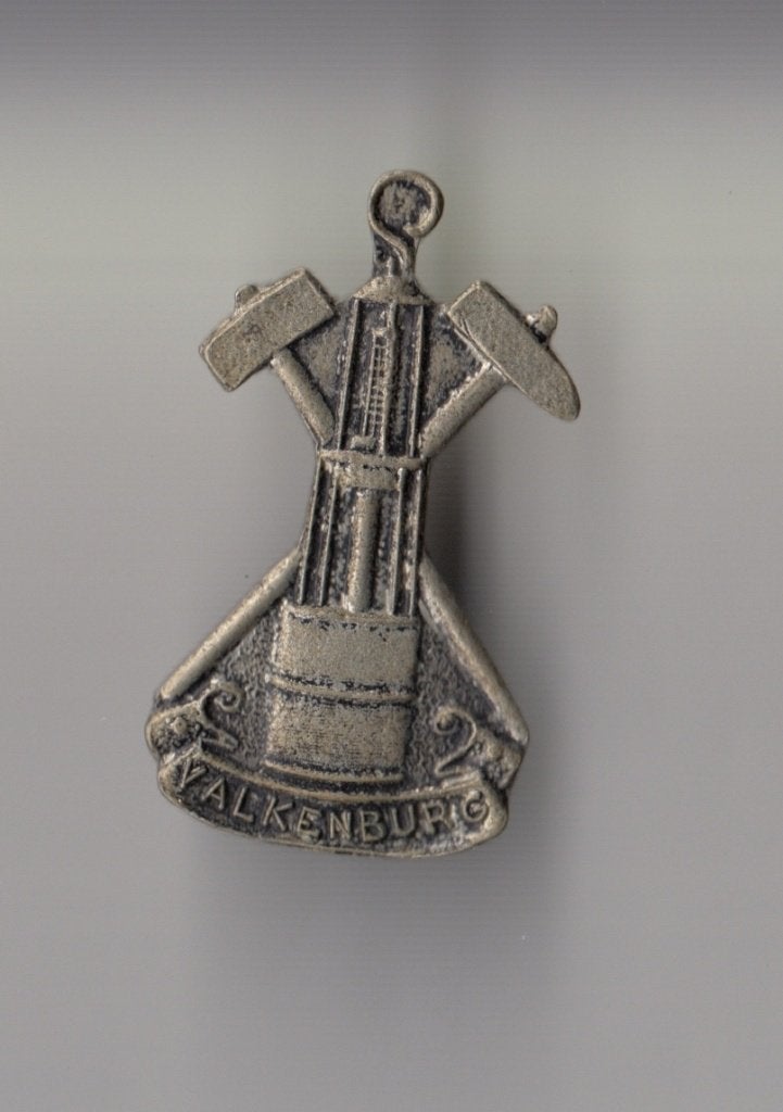 Mijnwerker Valkenburg Mijnen Kolen broche, Gebruikt, Niet vindbaar, Niet vindbaar, Speldje of Pin