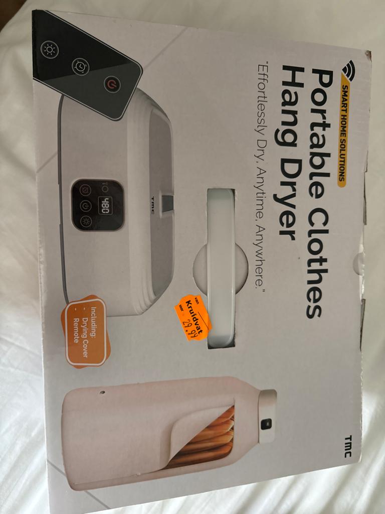 Nieuwe Draagbare Kledingdroger - TMC Smart Home Solutions, Ophalen of Verzenden, Zo goed als nieuw