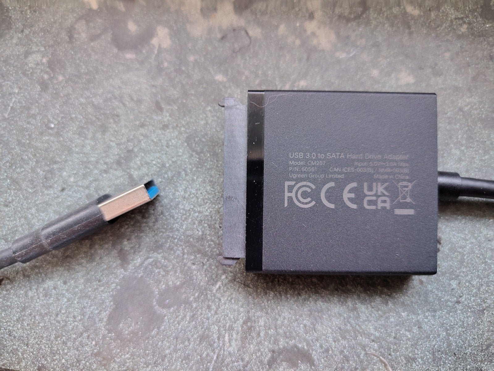 UGREEN USB 3.0 naar SATA Harde Schijf SSD Adapter CM257, Computers en Software, Pc- en Netwerkkabels, Ophalen of Verzenden, Zo goed als nieuw