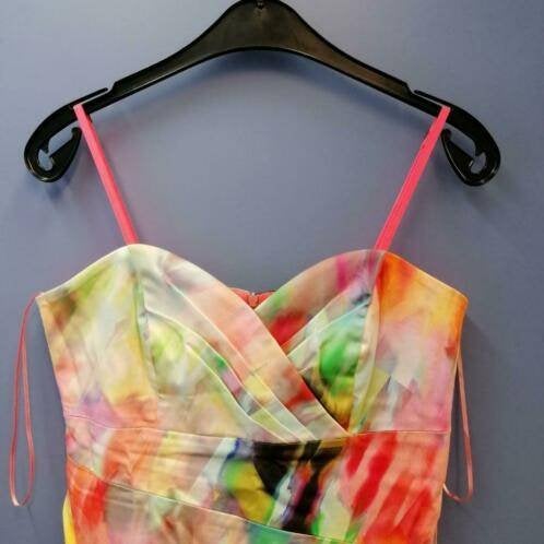 Steps jurk zeer kleurrijk in neonkleurtjes "gevlekt" S 35959, Overige kleuren, ., Ophalen of Verzenden, Zo goed als nieuw