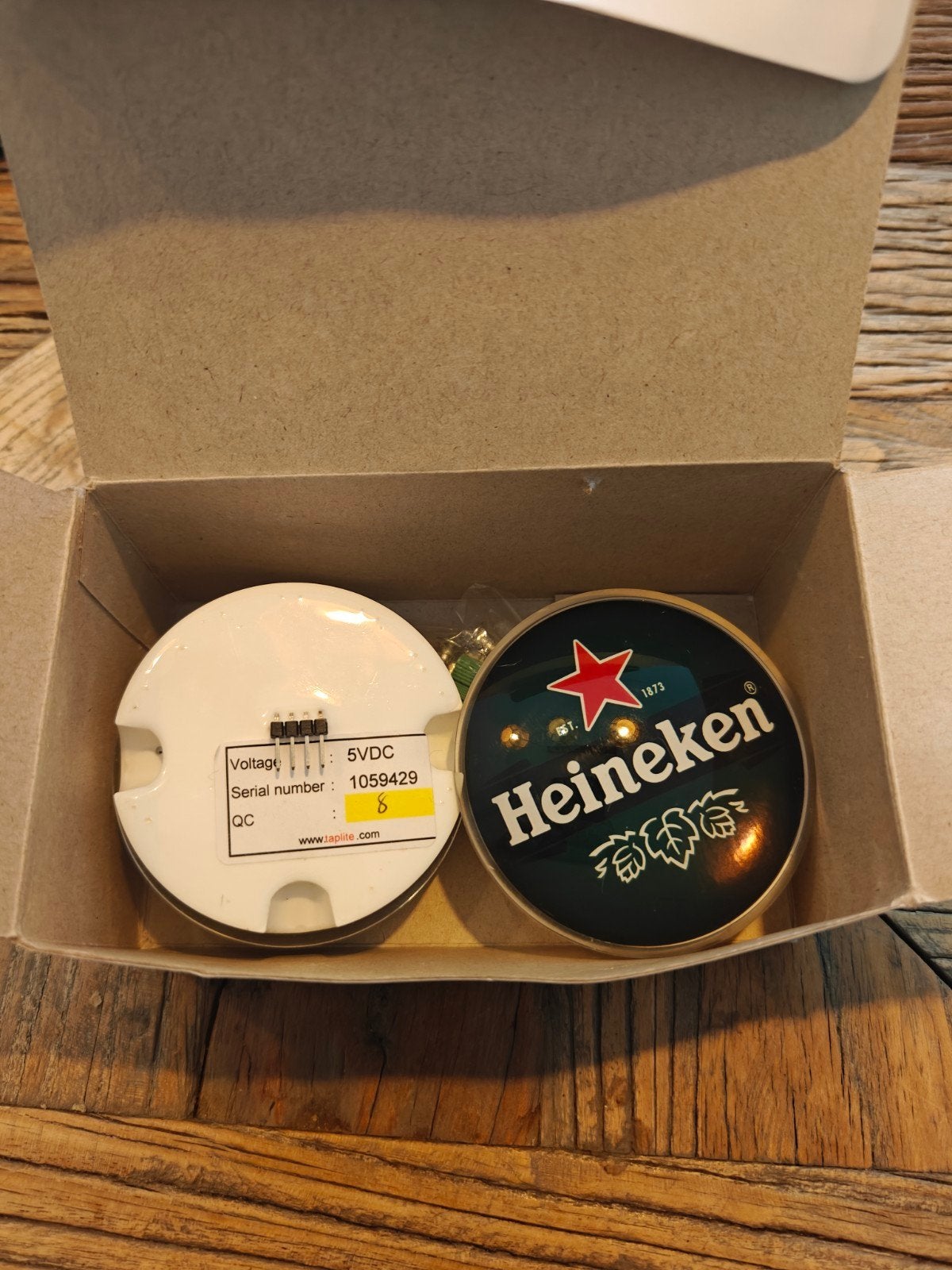Heineken Taplite LED-verlichting voor biertap, Ophalen of Verzenden, Lichtbak of (neon) lamp