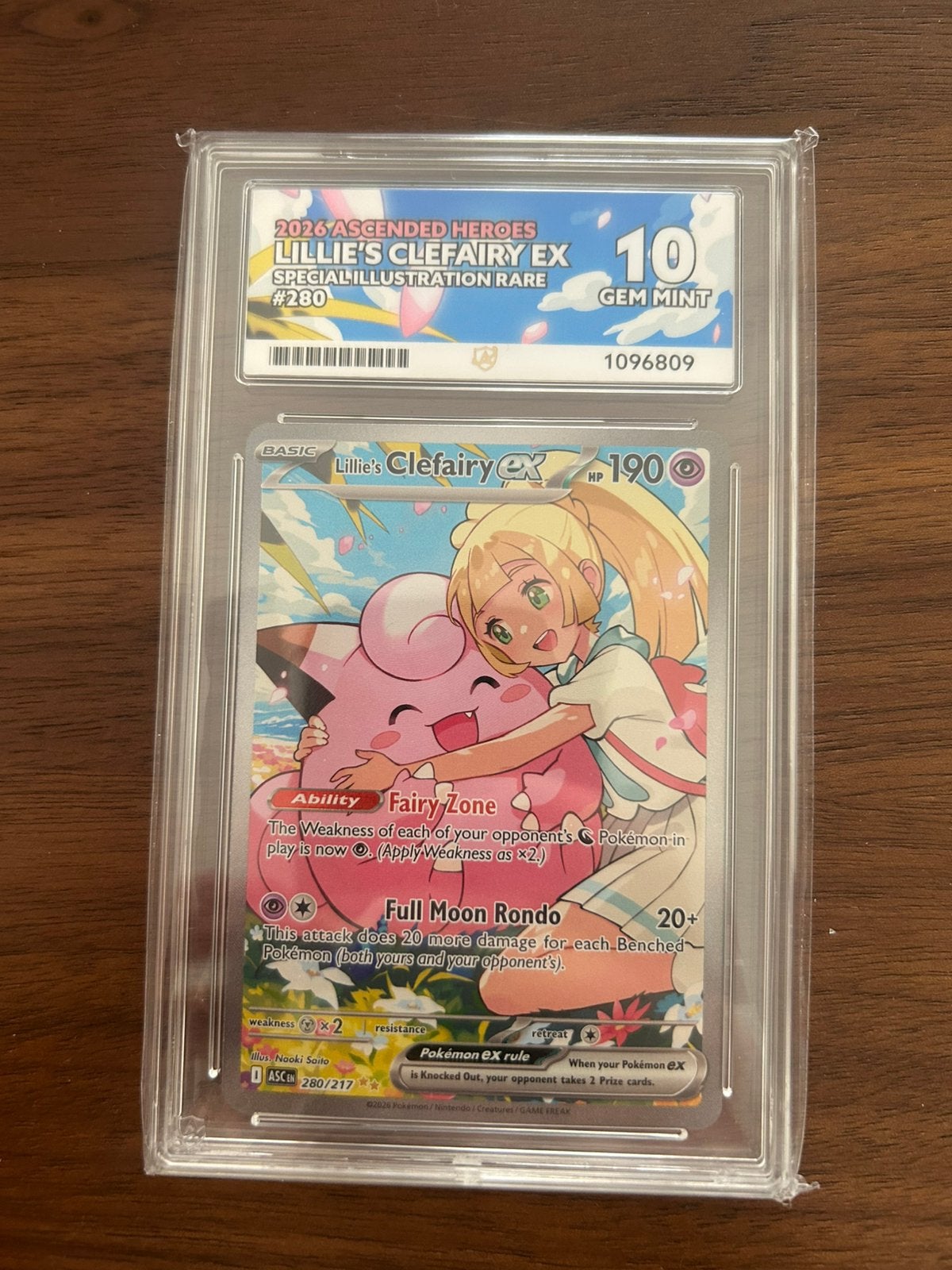Lillie’s clefairy ex 280/217 ACE 10 ascended heroes, Ophalen of Verzenden, Zo goed als nieuw