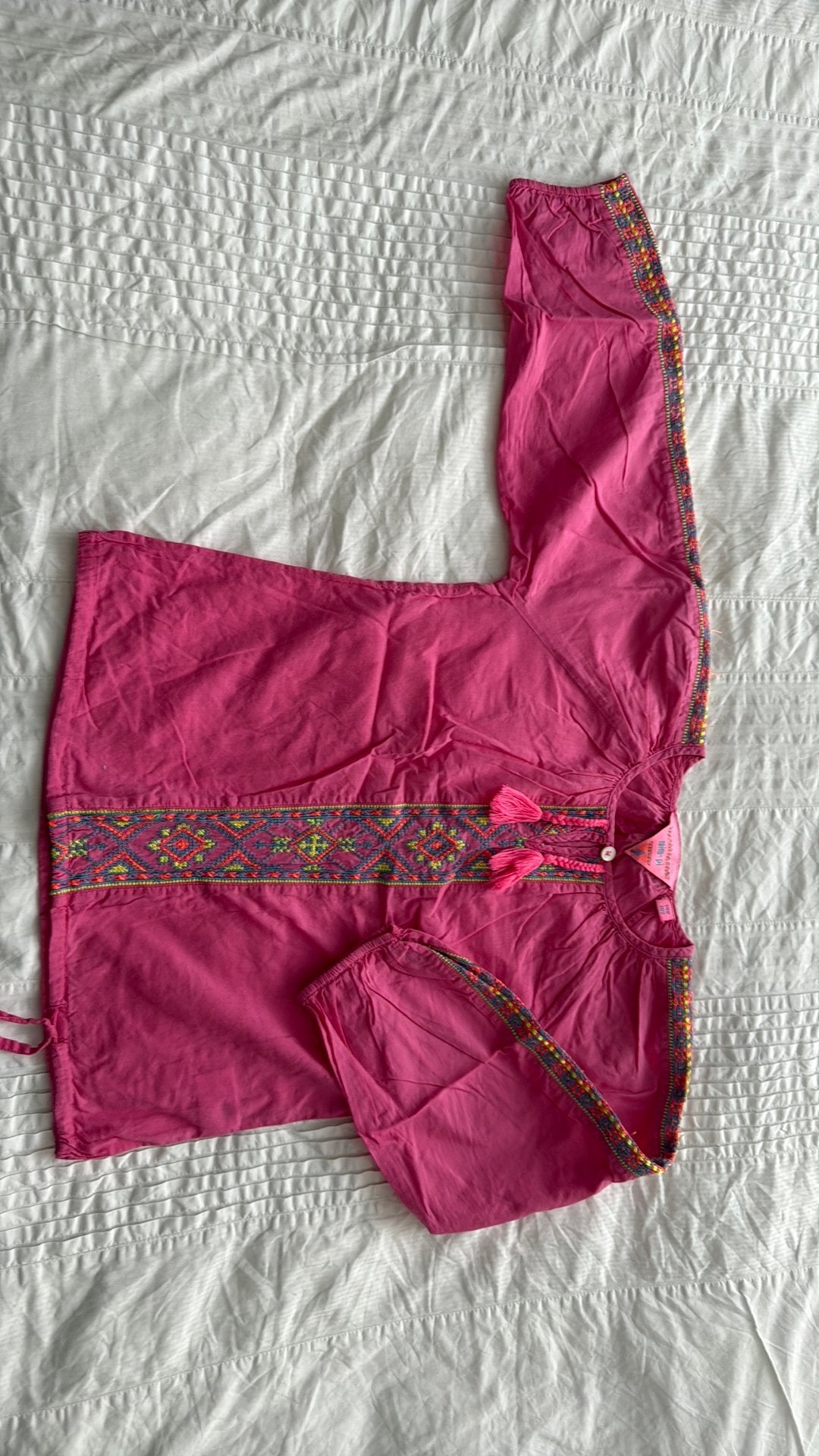 Mim pi blouse 140 roze, Ophalen of Verzenden, Zo goed als nieuw, Meisje, Overhemd of Blouse