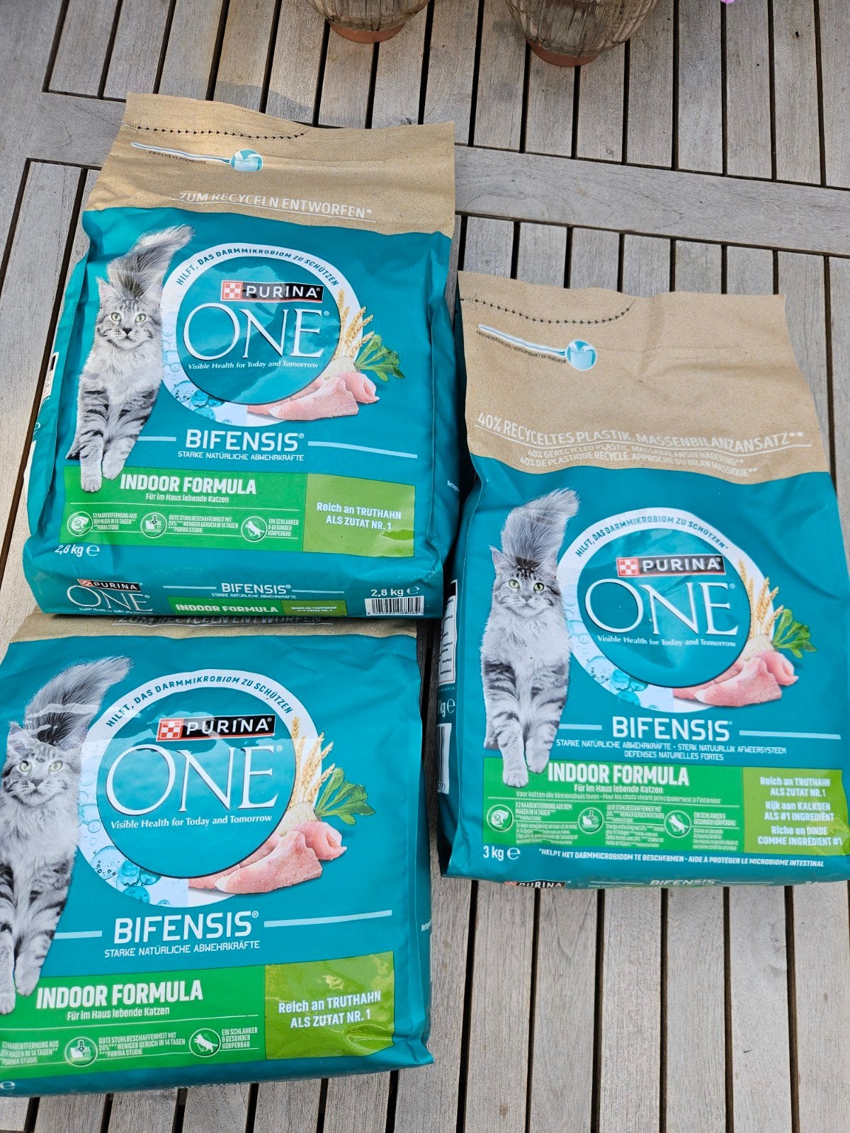 Purina one indoor formula 2x 2.8kg 1x 3kg, Dieren en Toebehoren, Ophalen, Kat