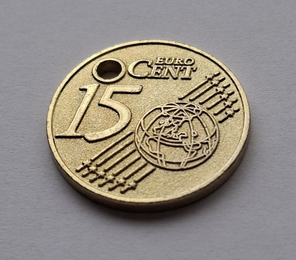 uniek winkelwagenmuntje 15 cent, Ophalen of Verzenden