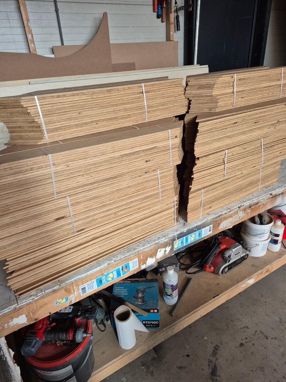 eiken Hongaarse punt 30m2 NIEUW parket tapis, Ophalen, Eiken, Nieuw, Plank