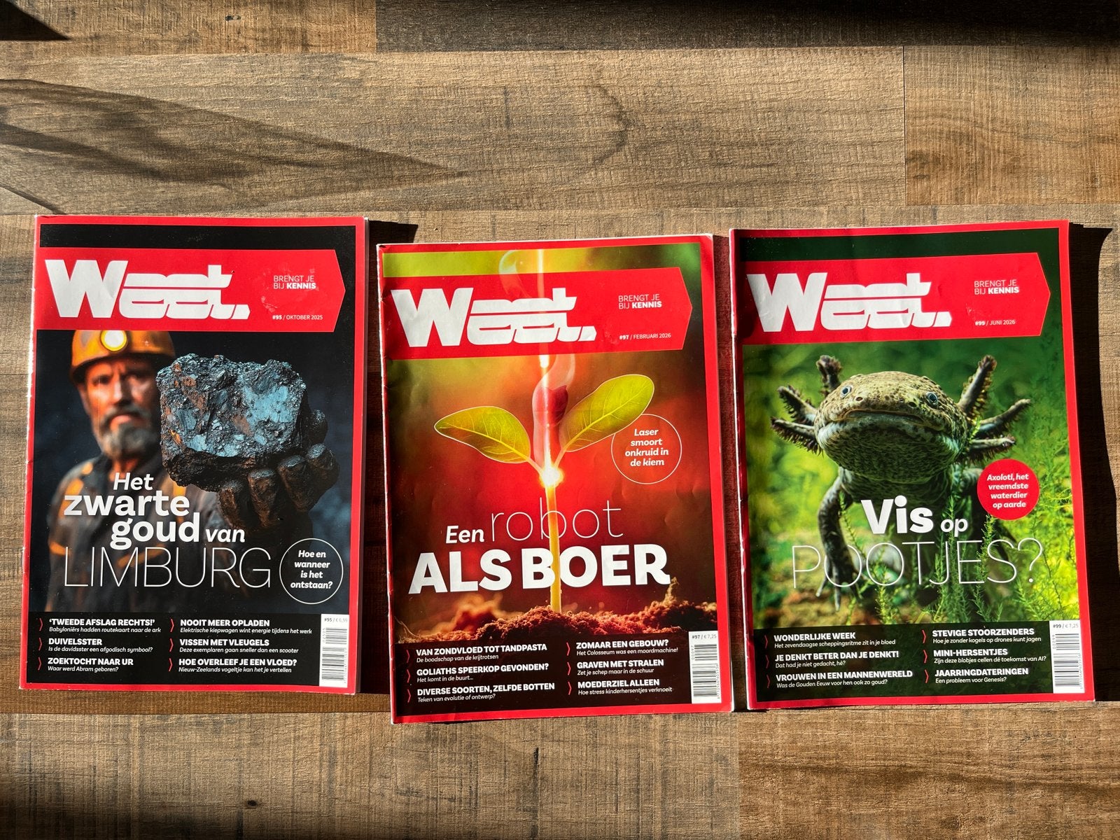 Weet Magazine - Wetenschap en Natuur (3 edities), Boeken, Ophalen of Verzenden, Zo goed als nieuw, Wetenschap en Natuur