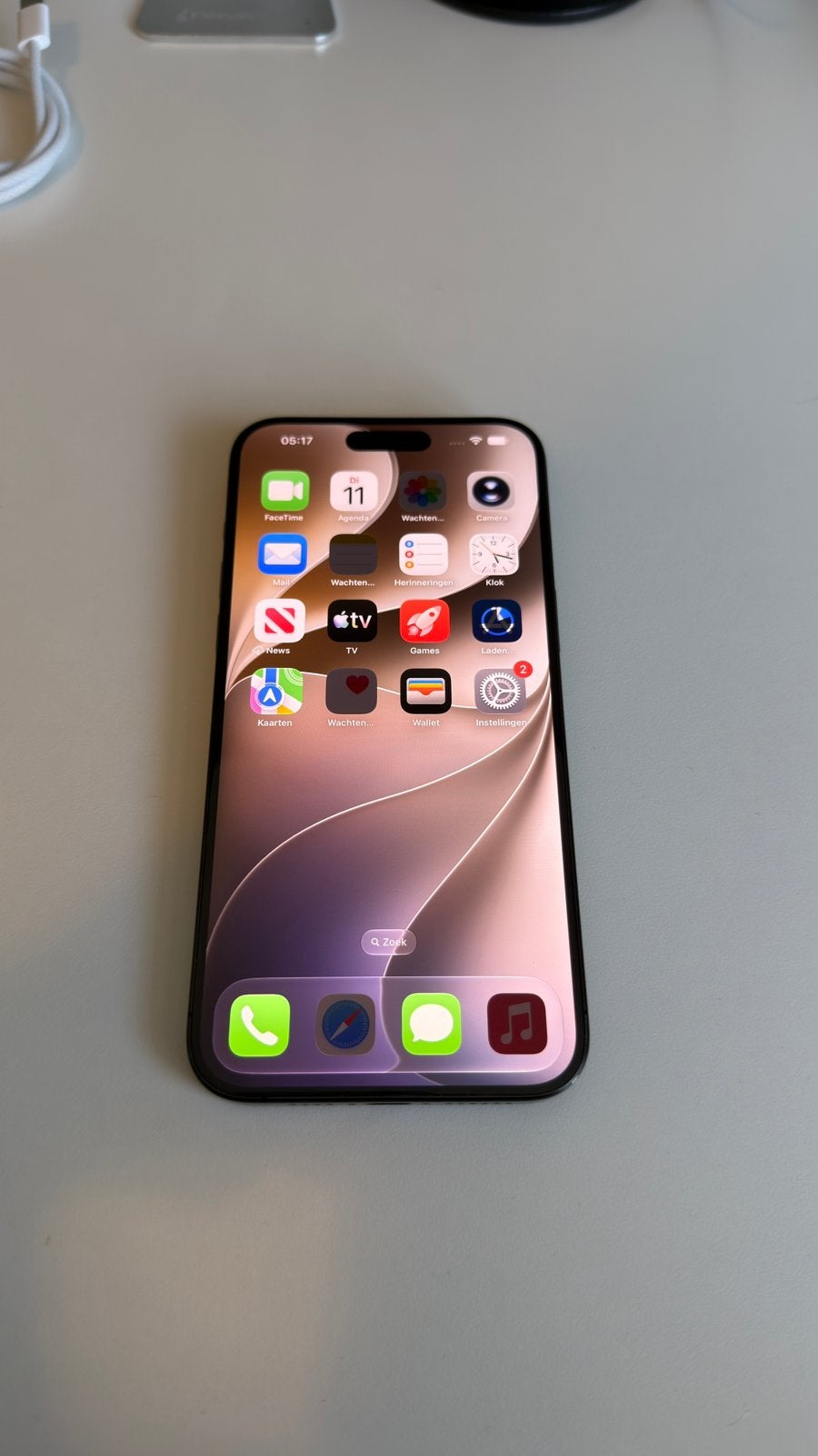 iPhone 15 Pro Max - 256GB Zwart Titanium + Apple hoesje, Telecommunicatie, Mobiele telefoons | Apple iPhone, 256 GB, Gebruikt