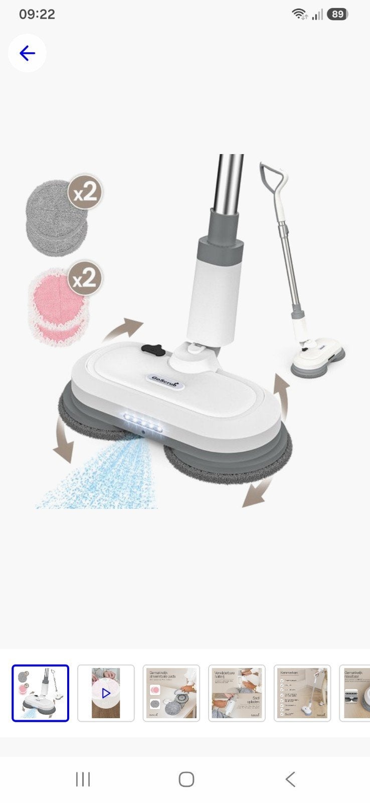 Goscrub machine, Huis en Inrichting, Schoonmaakartikelen, Ophalen