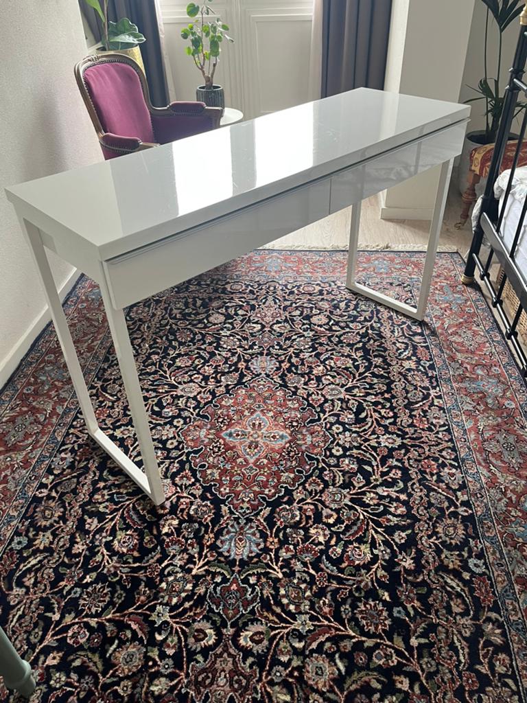 IKEA Besta Burs Kaptafel/Bureau met 2 laden wit, Huis en Inrichting, Ophalen, Gebruikt, 100 tot 150 cm, 25 tot 50 cm